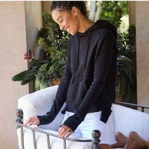 Frank & Eileen Tee Lab Pullover Hoodie Sweatshirts Raw Edge Distressed Black S